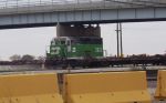 BNSF 2925 moves a string of empties